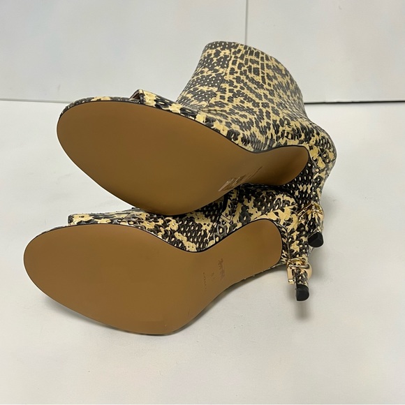 Coach Leather Peep Toe Helled Ankle Boots - New In Box - Size 8.5 - Reemoly - Picture 13 of 16